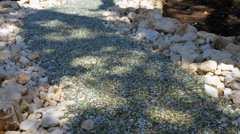 a TRUEGRID paver system that is using recycled glass