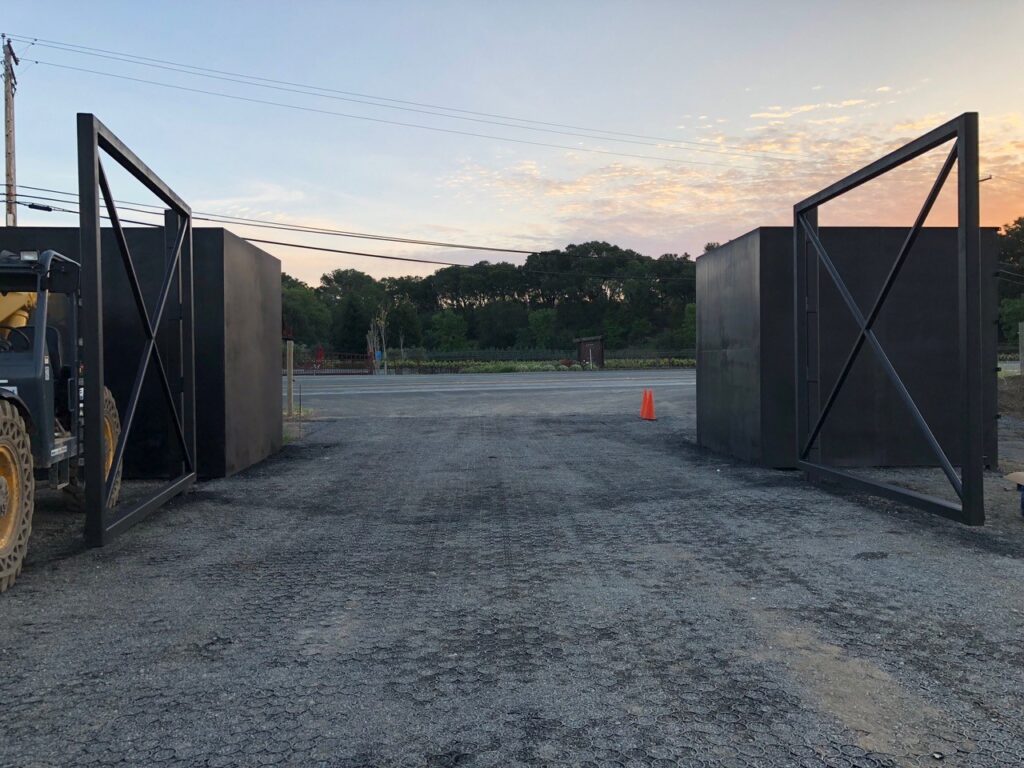 an image of a gravel driveway use for a rental yard design