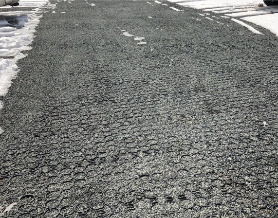 Permeable pavers have less occurrence of snow and ice buildup than conventional pavements