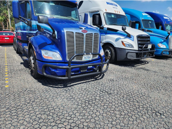 TRUEGRID Pro Plus pavers installed as the foundation for a truck lot.